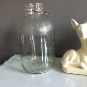 Vintage Duraglass Bottle With Wire Bail Handle